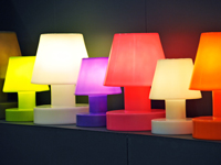 Augefallene Kunststofflampen