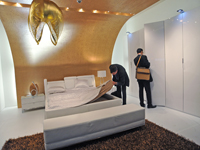 Einrichtungsidee fürs Schlafzimmer bei der Möbelmesse imm 2010