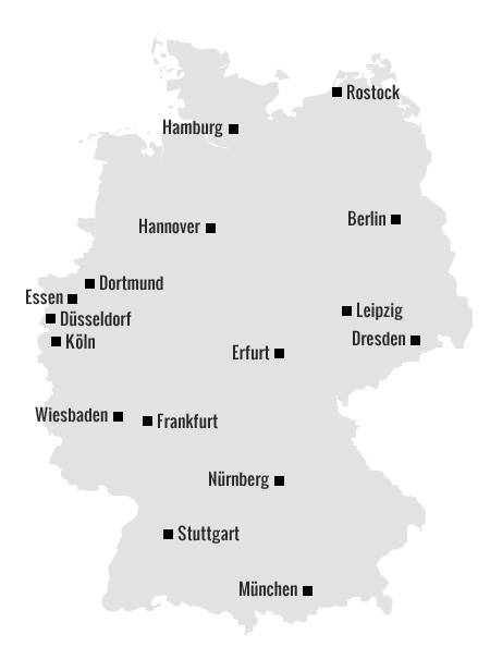 Lampenbilder aus Deutschland - Deutschlandkarte